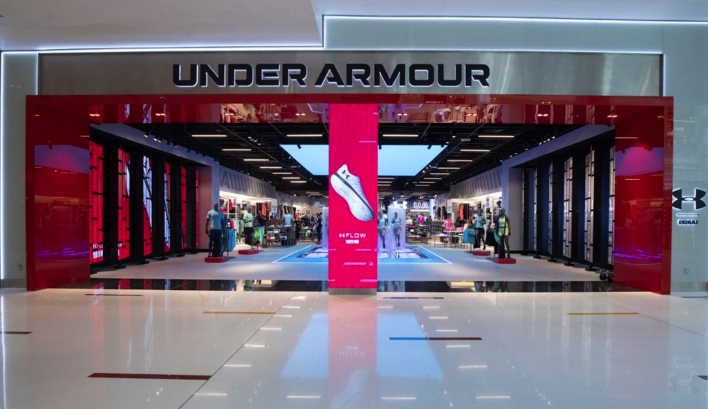 nike store next to under armour store